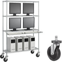 Trousse de roulettes de 5" en caoutchouc Solutions industrielles ALPHA