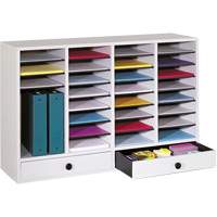 Casier &agrave; compartiments r&eacute;glable pour documentation, Stationnaire, 34 fentes, Bois, 39-1/4" la x 11-3/4" p x 25-1/4" h Solutions industrielles ALPHA