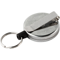 D&eacute;rouleurs autor&eacute;tractables originaux #485-HDK, Chrome, C&acirc;ble 48", Fixation Agrafe de ceinture Solutions industrielles ALPHA