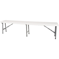 Banc pliant, Poly&eacute;thyl&egrave;ne, 72" lo x 12" la x 17" h Solutions industrielles ALPHA
