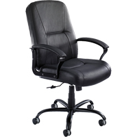 Serenity Big & Tall Chair, Leather, Black, 500 lbs. Capacity Solutions industrielles ALPHA