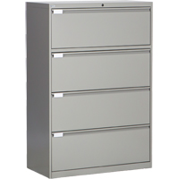 Classeur lat&eacute;ral, Acier, 4 tiroirs, 36" la x 18" p x 53-3/8" h, Gris Solutions industrielles ALPHA