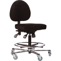 TF180 Welding Grade Ergonomic Stools, Suede, Black, 300 lbs. Capacity Solutions industrielles ALPHA