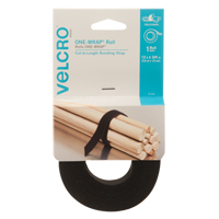 Ruban d'attaches One-Wrap, Boucle et crochet, 12' x 3/4", Auto-aggripant, Noir Solutions industrielles ALPHA