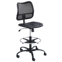 Tabouret ergonomique Vue, Vinyle, Noir, Capacit&eacute; 250 lb Solutions industrielles ALPHA