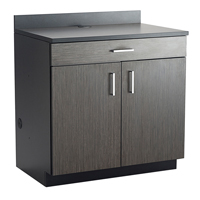 Armoire modulaire de base, M&eacute;lamine, 39" h x 36" la x 25" P, Nuit d'Asie/noir Solutions industrielles ALPHA