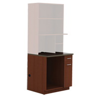 Armoire modulaire, M&eacute;lamine, 39" h x 36" la x 25" P, Acajou Solutions industrielles ALPHA