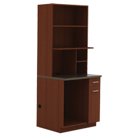 Armoire modulaire, M&eacute;lamine, 39" h x 36" la x 25" P, Acajou Solutions industrielles ALPHA