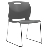 Chair, Plastic, 32-1/2" High, 300 lbs. Capacity, Grey Solutions industrielles ALPHA