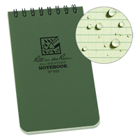 Carnet de notes de poche &agrave; spirale, Couverture souple, Vert, 100 Pages, 3" , 5"  Solutions industrielles ALPHA