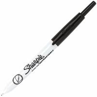 Retractable Permanent Marker, Black, Ultra Fine Tip Solutions industrielles ALPHA