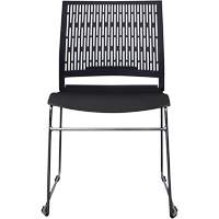 Chaises empilables s&eacute;rie Activ, Polypropyl&egrave;ne, Hauteur 32-3/8", Capacit&eacute; 275 lb, Noir Solutions industrielles ALPHA