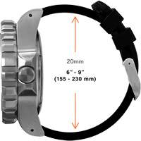 Large Diver's Quartz Watch, Digital, Battery Operated, 41 mm, Black Solutions industrielles ALPHA