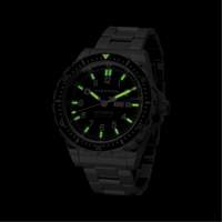 Jumbo Day/Date Automatic Watch with Stainless Steel Bracelet, Digital, Battery Operated, 46 mm, Silver Solutions industrielles ALPHA