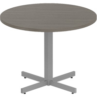 Table ronde &agrave; hauteur r&eacute;glable Newland, 36" lo x 36" la x 29" h, Dessus de 1", Stratifi&eacute;, Brun Solutions industrielles ALPHA