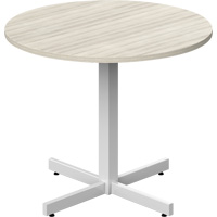 Table ronde &agrave; hauteur r&eacute;glable Newland, 36" lo x 36" la x 29" h, Dessus de 1", Stratifi&eacute;, Havane Solutions industrielles ALPHA
