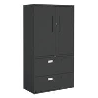 Armoire Multi-Stor, Acier, 3 Tablettes, 65-1/4" h x 36" la x 18" P, Noir Solutions industrielles ALPHA