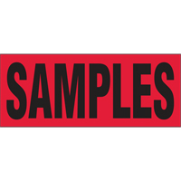 &eacute;tiquettes pour traitement sp&eacute;cial Samples, 5" lo x 2" la, Noir/rouge Solutions industrielles ALPHA