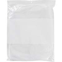 Sacs en poly avec espace inscriptible blanc, Refermable, 15" x 12", 2 mils Solutions industrielles ALPHA