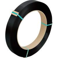 Feuillard, Polyester, 1/2" la x 2756' lo, Noir, Calibre Manuel Solutions industrielles ALPHA