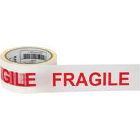 Ruban d'emballage Fragile, Adh&eacute;sif Thermofusible, 2 mils, 48 mm (2") x 100 m (328') Solutions industrielles ALPHA
