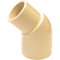 Flowguard Gold 45° Street Elbow Fitting, Spigot x Hub, CPVC, 1/2" Solutions industrielles ALPHA