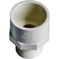 Male Reducing Adapter, Hub x MPT, 1/2" x 3/4" Dia., CPVC Solutions industrielles ALPHA