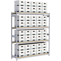 &eacute;tag&egrave;re-classeur de grande largeur, Acier, 4 Tablettes, 72" la x 18" p x 84" h Solutions industrielles ALPHA