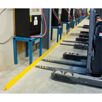 Floor Angle Guard Rails, Steel, 48" L x 5" H, Yellow Solutions industrielles ALPHA