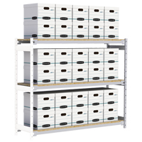 &eacute;tag&egrave;re-classeur de grande largeur, Acier, 3 Tablettes, 72" la x 18" p x 60" h, Ensemble Ajout Solutions industrielles ALPHA