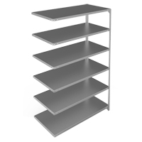 Shelving Unit, Galvanized Steel, Slotted Angle, Add-On, 48" W x 72" H x 24" D Solutions industrielles ALPHA