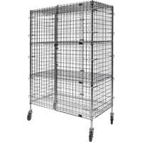 Chariot de s&eacute;curit&eacute;, Chrom&eacute;, 48" x 69" x 24", Capacit&eacute; 500 lb Solutions industrielles ALPHA