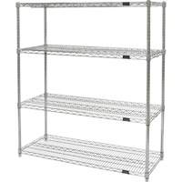 &eacute;tag&egrave;res robustes en treillis chromat&eacute;, Tiers 4, 36" la x 54" h x 24" p Solutions industrielles ALPHA