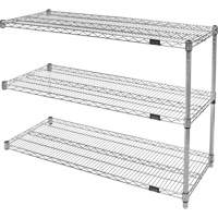 &eacute;tag&egrave;res robustes en treillis chromat&eacute;, Ensemble Ajout, Tiers 3, 36" la x 33" h x 24" p Solutions industrielles ALPHA