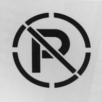 Pochoirs de symboles de s&eacute;curit&eacute;, Anglais, 15,5" x 15,5" Solutions industrielles ALPHA