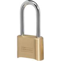 Cadenas &agrave; combinaison, Argent, Rev&ecirc;tement en laiton, Largeur de 2" Solutions industrielles ALPHA