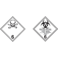 &eacute;tiquettes d'exp&eacute;dition TMD, Classe 6,1, Substances toxiques, Vinyle Solutions industrielles ALPHA