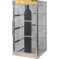 Aluminum LPG Cylinder Locker Storage, 10 Cylinder Capacity, 30" W x 32" D x 65" H, Silver Solutions industrielles ALPHA