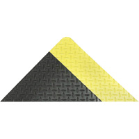 Tapis antifatigue ergonomique Saddle Trax, Losange, 2' x 3' x 1", Noir/Jaune, Vinyle Solutions industrielles ALPHA