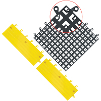 ErgoDeck&reg; Mat No. 560, PVC, 1-1/2' W x 1-1/2' L, 7/8" Thick, Black Solutions industrielles ALPHA