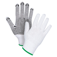 Gants tricot&eacute;s &agrave; pois, Poly/coton, Un c&ocirc;t&eacute;, Calibre 7, Moyen Solutions industrielles ALPHA