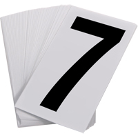 Num&eacute;ros autocollants, 7, 3-1/2" h, Noir sur blanc Solutions industrielles ALPHA