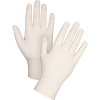 Gants d'examen de premi&egrave;re qualit&eacute; pour peau sensible, Moyen, Latex, 4 mils, Poudr&eacute;s, Naturel Solutions industrielles ALPHA