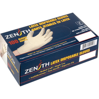 Gants d'examen de premi&egrave;re qualit&eacute; pour peau sensible, Moyen, Latex, 4 mils, Poudr&eacute;s, Naturel Solutions industrielles ALPHA