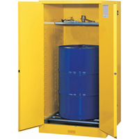 Armoires Sure-Grip EX pour entreposage de barils &agrave; la verticale, Capacit&eacute; de 55 gal. US, Jaune Solutions industrielles ALPHA