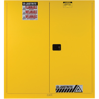 Armoires Sure-Grip EX pour entreposage de barils &agrave; la verticale, Capacit&eacute; de 60 gal. US, 2 barils, Jaune Solutions industrielles ALPHA
