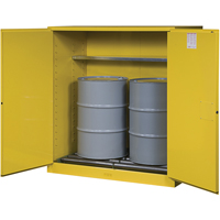 Armoires Sure-Grip EX pour entreposage de barils &agrave; la verticale, Capacit&eacute; de 110 gal. US, 2 barils, Jaune Solutions industrielles ALPHA