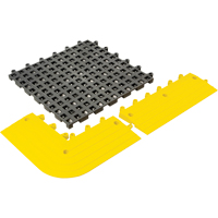 ErgoDeck&reg; General Purpose No. 564 Matting, PVC, 1-1/2' W x 1-1/2' L, 7/8" Thick, Charcoal Solutions industrielles ALPHA