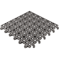 ErgoDeck&reg; General Purpose No. 564 Matting, PVC, 1-1/2' W x 1-1/2' L, 7/8" Thick, Charcoal Solutions industrielles ALPHA
