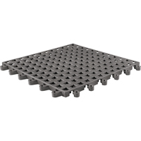 ErgoDeck&reg; General Purpose No. 564 Matting, PVC, 1-1/2' W x 1-1/2' L, 7/8" Thick, Charcoal Solutions industrielles ALPHA